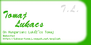 tomaj lukacs business card